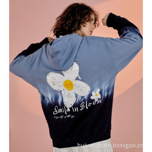 Pull à capuche pour hommes vêtements de sport pour hommes dégradés de teinture suspendue